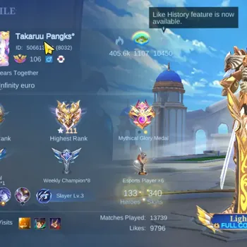 Mobile Legends: Bang Bang Accounts Collector Hero 133|Skin 340|Ex Imo 111|Recal Seal Anvil|Karina KOF,Roger TFormer,Floryn
