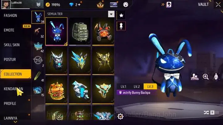 Free Fire Accounts Indonesia | Vault 150+ SG Terompet, Evo MP5 Lv5, B image 14