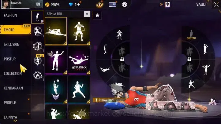 Free Fire Accounts Indonesia | Vault 150+ SG Terompet, Evo MP5 Lv5, B image 16