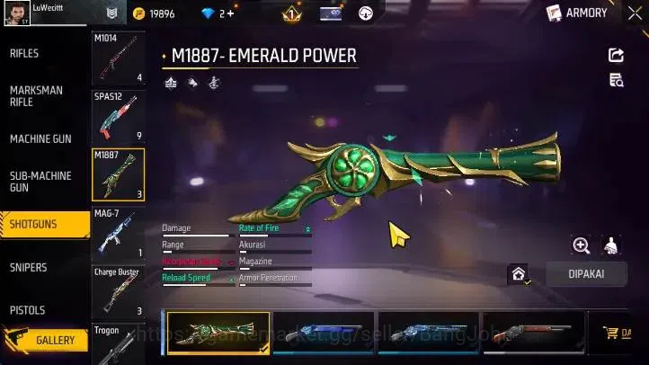 Free Fire Accounts Indonesia | Vault 150+ SG Terompet, Evo MP5 Lv5, B image 2