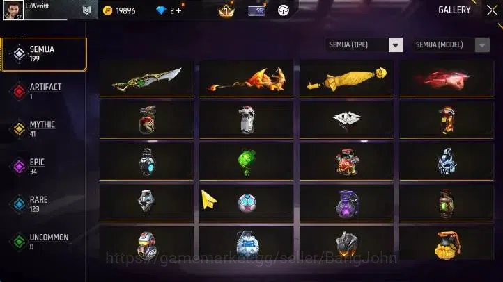 Free Fire Accounts Indonesia | Vault 150+ SG Terompet, Evo MP5 Lv5, B image 3