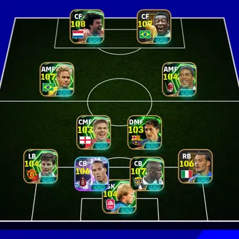 eFootball Accounts Legends & Iconic Players 3239+ team |Ruud gullit 108, Pele 108, neymar jr 107, vin dijk 106, Lilian