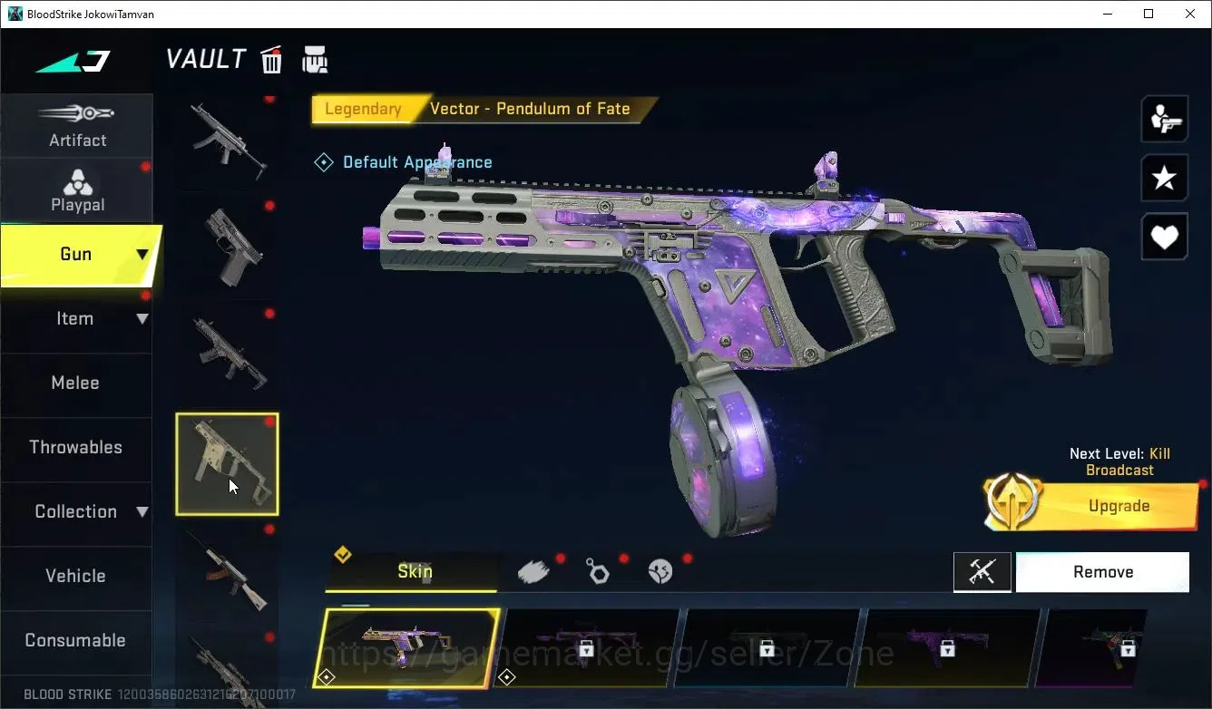 Blood Strike Accounts Collab Skin ASIA|1 OPM Mumen Rider Striker|1 Ultra Melee|1 Ultra Gun|2 Ultra Strikers|1 Limited Gun|6 8