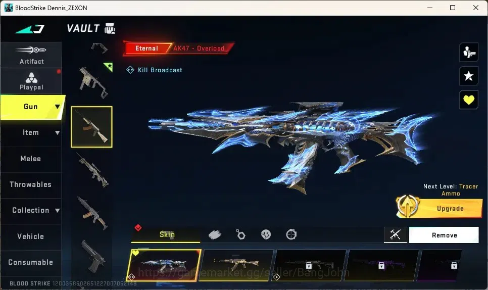 Blood Strike Accounts ASIA | 1 Eternal : AK47-Overload|1 Eva Gun|3 ULTRA image 4