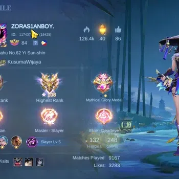 Mobile Legends: Bang Bang Accounts Collector Hero 132|Skin 248|Highest Imo 108|Natalia,YSS] CC|Fanny,Oddete]LBox,Karina