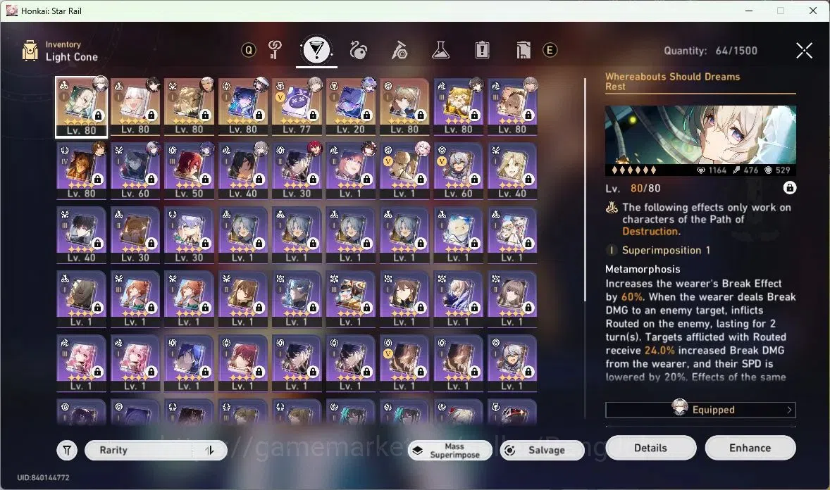 Honkai Star Rail Accounts Mid Game ASIA | TL 66 | 11 LIMIT | FIREFLY | THE DAHLIA | RUAN MEI | SPARKLE | DAN HENG |SPEC PASS 11