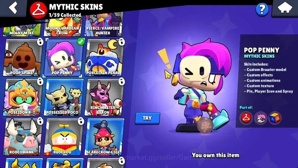 Brawl Stars Accounts 1780 Trophy|24 Brawlers 4 Max Lvl [Damian,Kenji,Et image 10