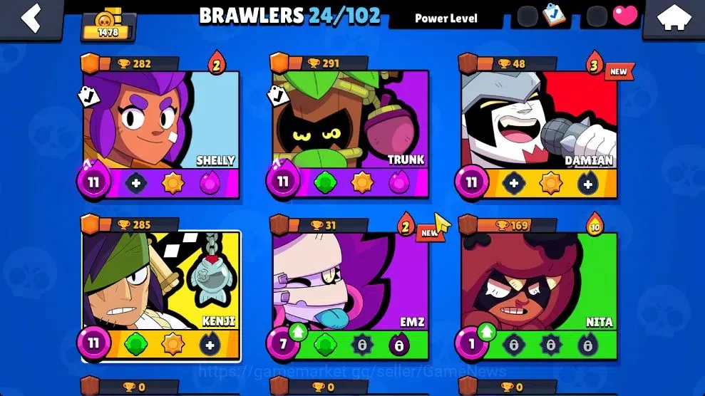 Brawl Stars Accounts 1780 Trophy|24 Brawlers 4 Max Lvl [Damian,Kenji,Et image 5