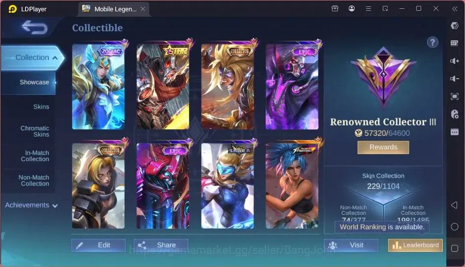 Mobile Legends: Bang Bang Accounts Global|Skin 229|Renowned|Collector Natalia+Badang| image 15