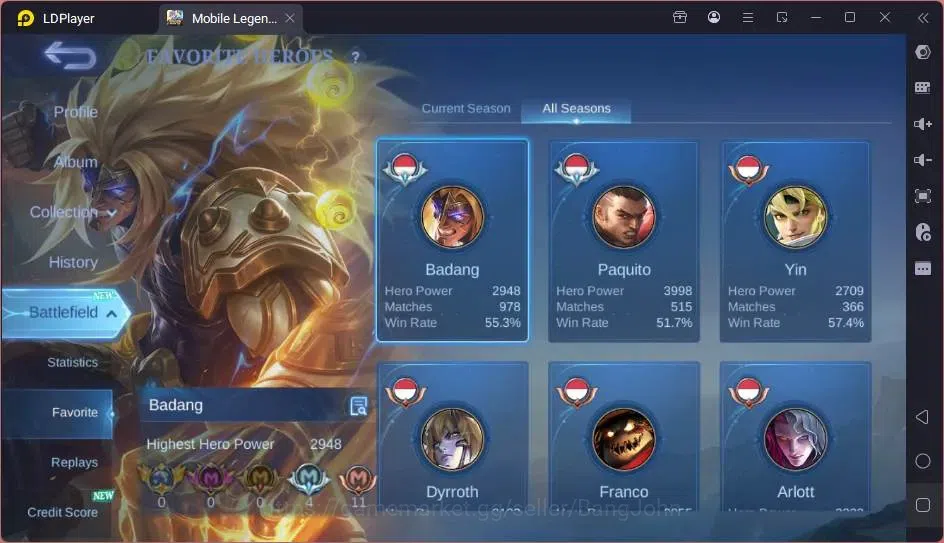 Mobile Legends: Bang Bang Accounts Global|Skin 229|Renowned|Collector Natalia+Badang| image 16