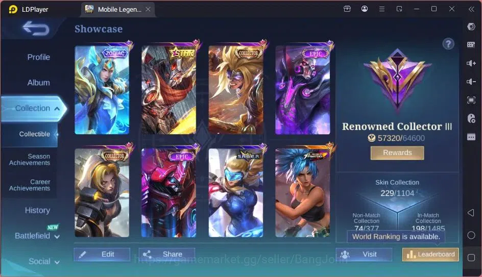 Mobile Legends: Bang Bang Accounts Global|Skin 229|Renowned|Collector Natalia+Badang| image 18
