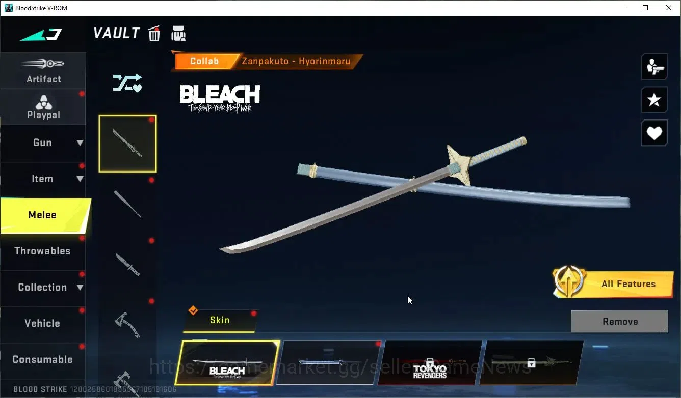 Blood Strike Accounts ASIA|Collab BLEACH[UZI-Zangetsu,MELE Zenpakuto,Tos image 9