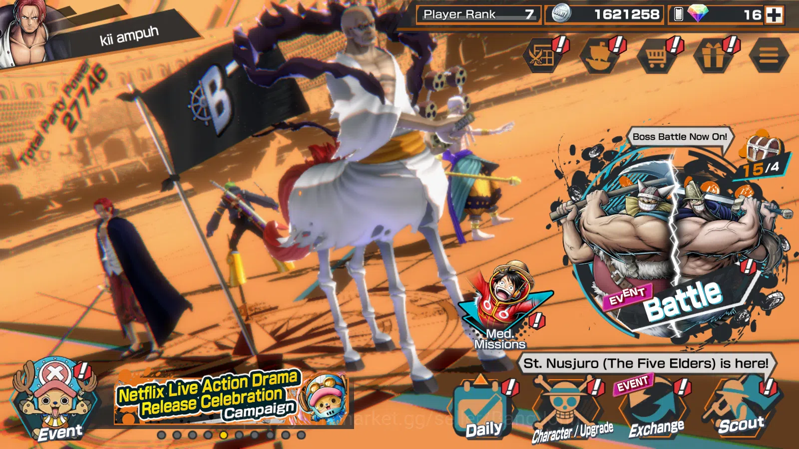 One Piece Bounty Rush Others Global |3ex | 1 max |The5elder Nusjuro, Film red s image 1