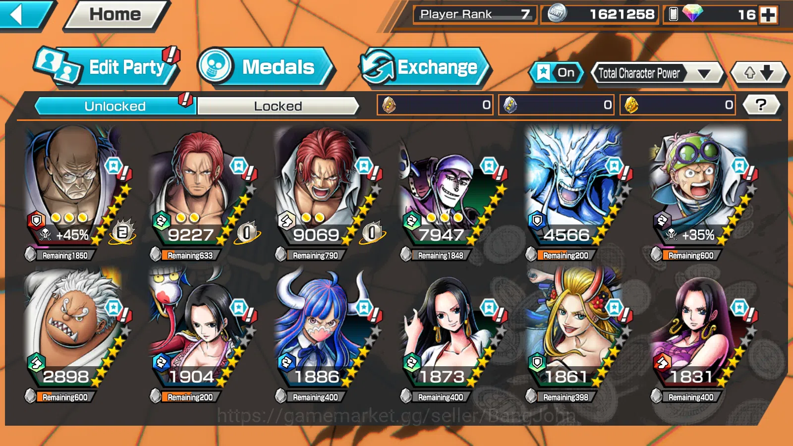 One Piece Bounty Rush Accounts Global |3ex | 1 max |The5elder Nusjuro, Film red s image 9