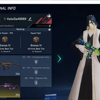 Blood Strike Accounts Collab Skin ASIA|2 Collab Bleach: Ethan - Byakuya|EVA: MCX (EVA-00)|2 Ultra Gun|1 Name