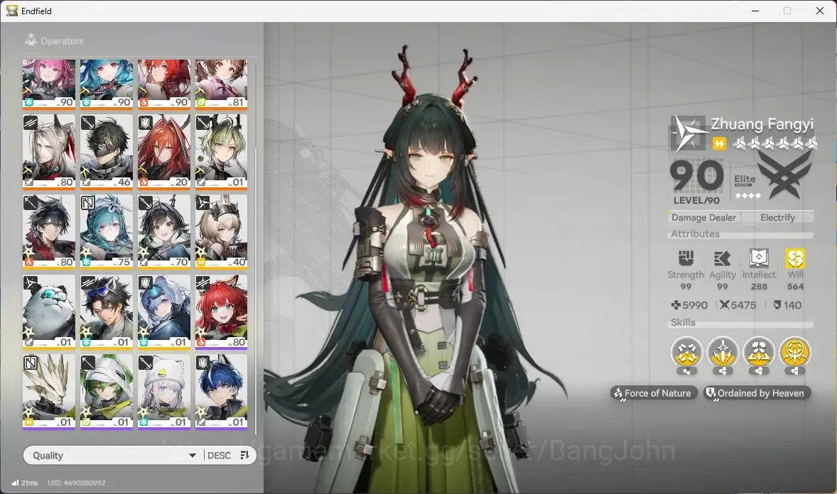 Arknights: Endfield Accounts Asia |Lv 60|4 Limit|(Zhuang Fangyi,Gilberta,Yvnonn image 3