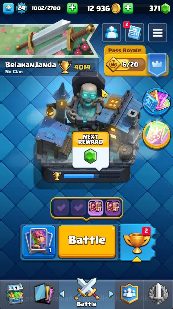 Lvl 24|Trophy 4014|KTL 9|Limited Skin|Card 76| 1 EVO 5 Legendary 21 Epic 23 Rare 25 Common|Take Email(CR1267) Clash Royale Accounts Midgame Lvl 24|Trophy 4014|KTL 9|Limited Skin|Card 76| 1 EVO 5 Legendary 21 Epic 23 Rare 25