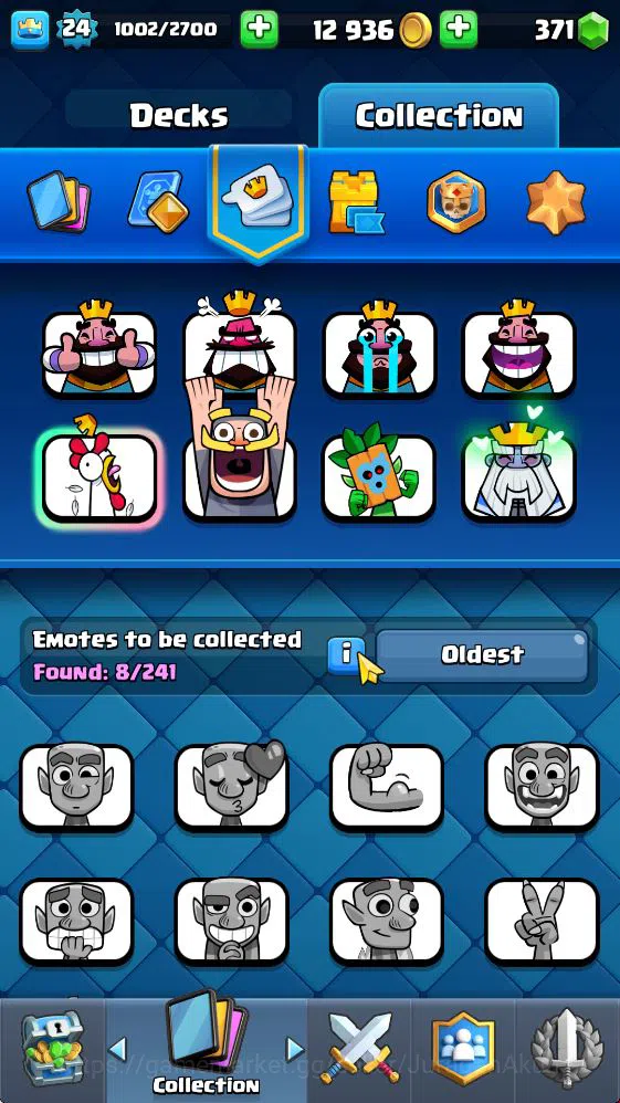 Clash Royale Accounts Midgame Lvl 24|Trophy 4014|KTL 9|Limited Skin|Card 76| 1 EVO 5 Legendary 21 Epic 23 Rare 25 12