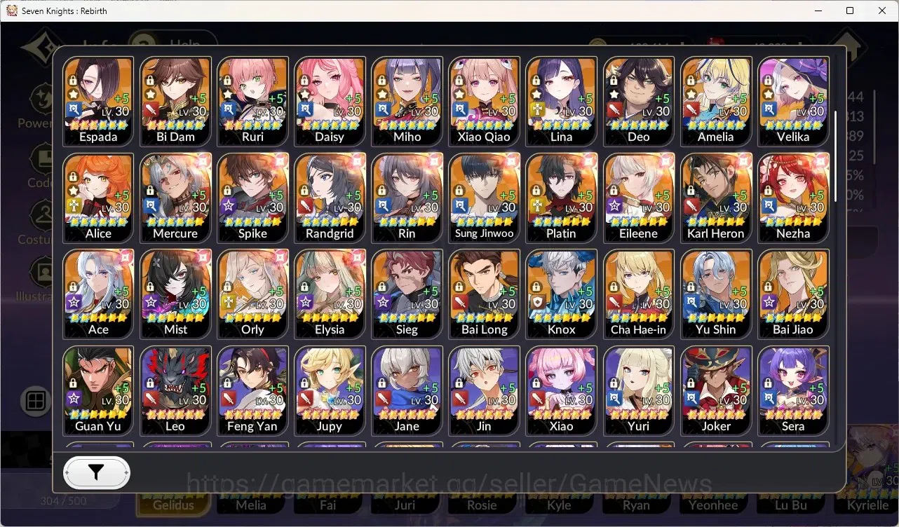 Seven Knights Re:Birth Accounts GlobalSEA|Full Ex-7k[GelidusTC4,MeliaTC3,FaiTC1,Ju image 2