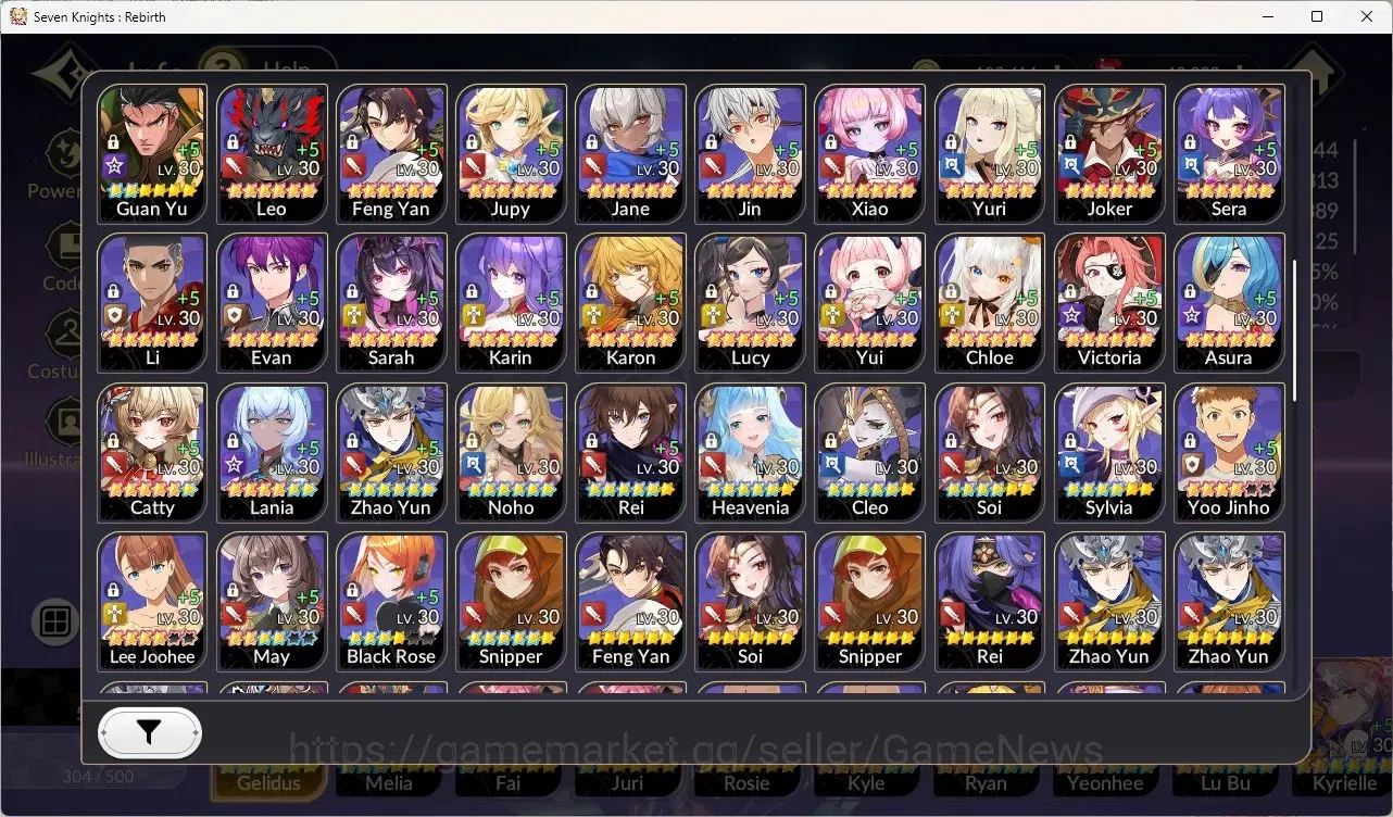 Seven Knights Re:Birth Accounts GlobalSEA|Full Ex-7k[GelidusTC4,MeliaTC3,FaiTC1,Ju image 3