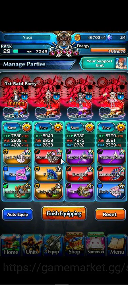 Grand Summoners Accounts Global|Rank 29|Starter|9 Ascend|EmiyaTW,Summer (Mi image 2