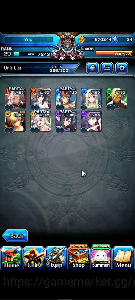 Grand Summoners Accounts Global|Rank 29|Starter|9 Ascend|EmiyaTW,Summer (Mi image 3