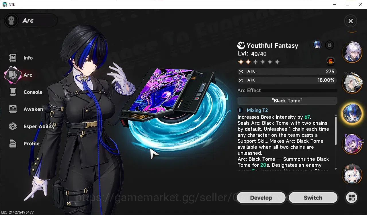 Neverness to Everness Accounts GLOBAL SEA|HL 45|TL 26|10 SSR[ShinkuA1,HotoriA1,Nanally]+Sign,Jiuyuan,Baicang,ChizA1,etc|2 17