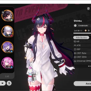 Neverness to Everness Accounts GLOBAL SEA|HL 45|TL 26|10 SSR[ShinkuA1,HotoriA1,Nanally]+Sign,Jiuyuan,Baicang,ChizA1,etc|2