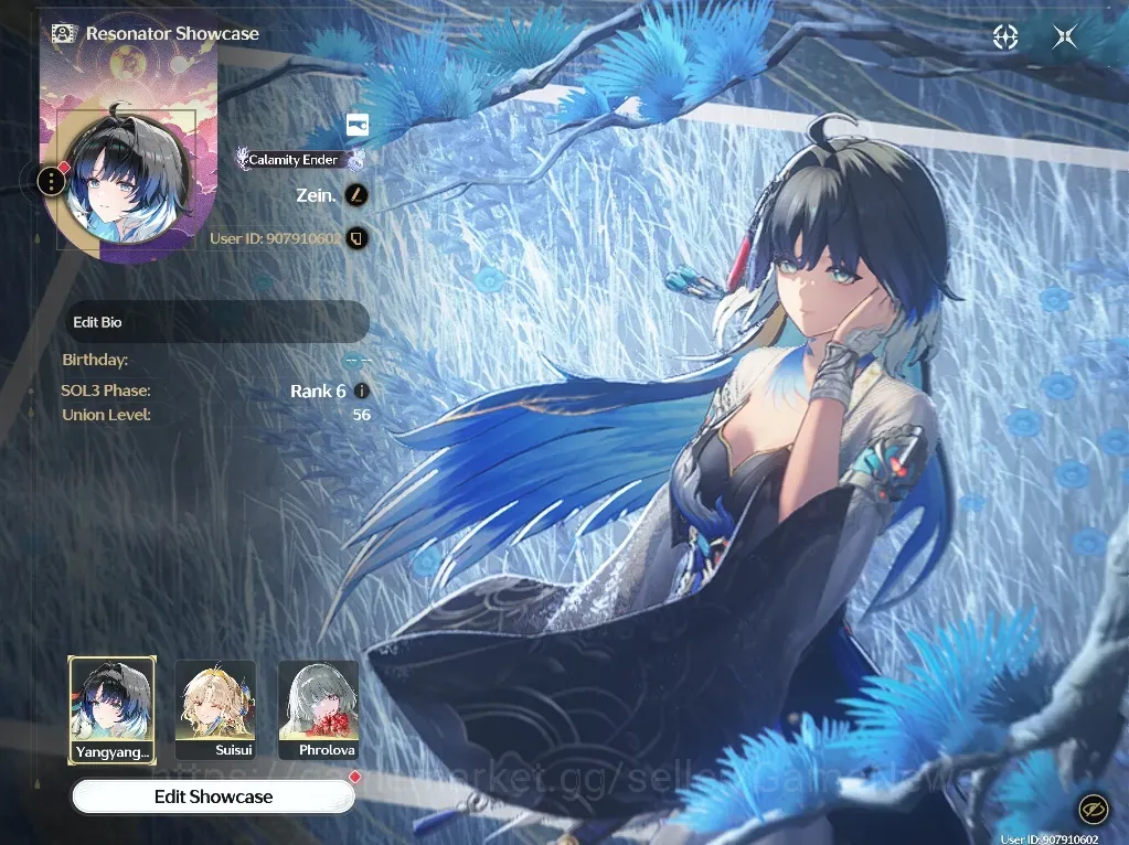 Wuthering Waves Accounts Others SEA|UL 56|6 Limited|(Yangyang:Xuanling RC 3, Suisui, Phrolova)+Sign, Denia, Aemeath 1