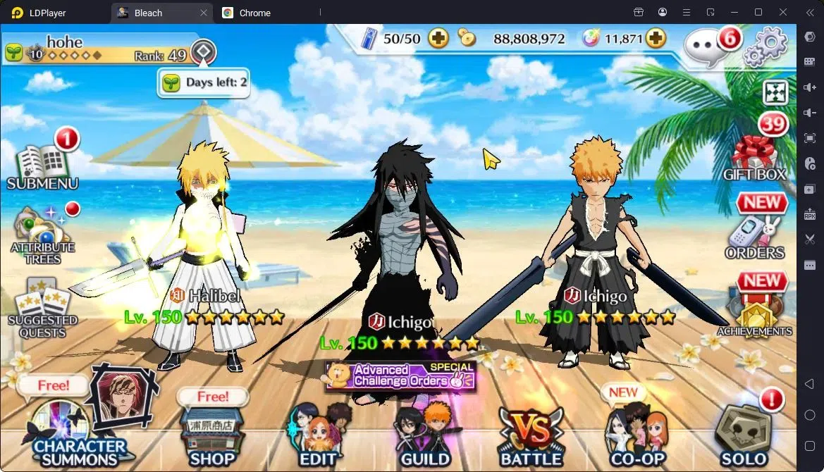 Bleach: Brave Souls Accounts Starter GLOBAL | 11k Orb + fresh Story | Ichigo DTV,Aizen 6Aniv,Ichigo 9th Aniv,Halibel FB 1