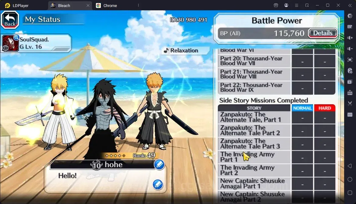 Bleach: Brave Souls Accounts Starter GLOBAL | 11k Orb + fresh Story | Ichigo DTV,Aizen 6Aniv,Ichigo 9th Aniv,Halibel FB 5
