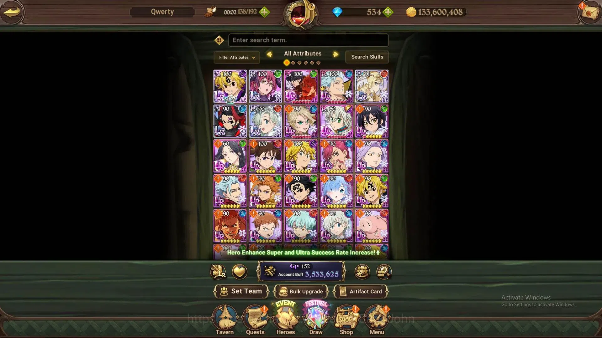 The Seven Deadly Sins: Grand Cross Accounts ASIA |3.53M CC|534 DM|LR 5+UR 7|LR Nemesis 6/6,ZO image 12