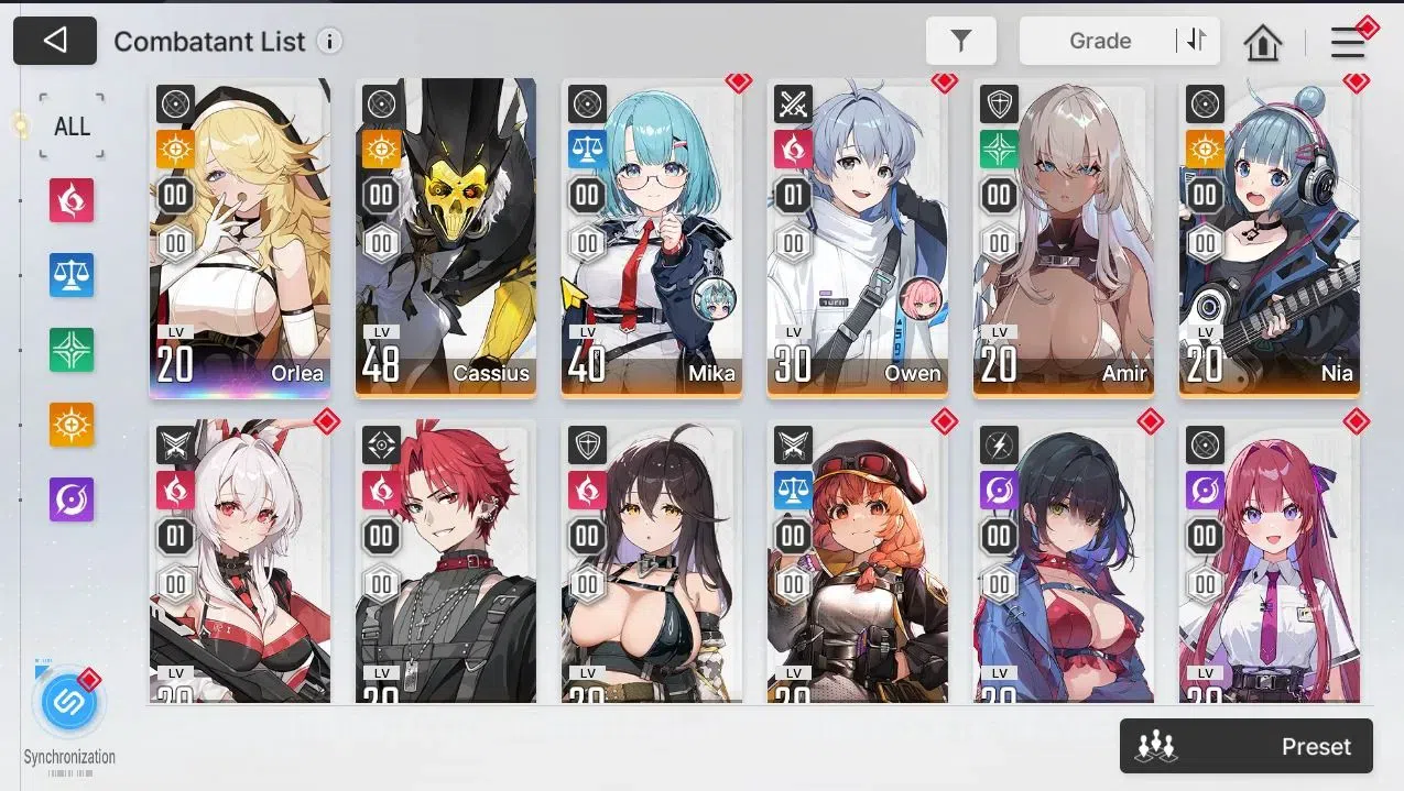 Chaos Zero Nightmare Accounts GLOBAL Lv 45|7 SSR[Veronica+Sign,Heidemarie,Mei Lin,Renoa,Orlea,Rin,Hugo]+11 4