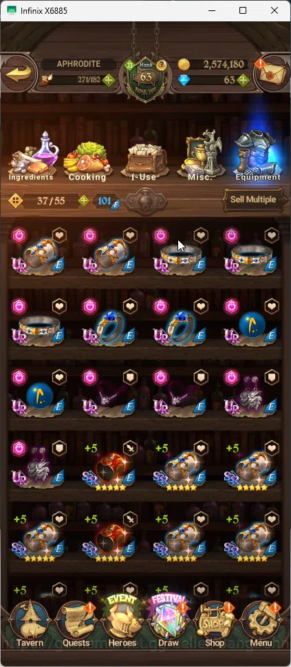 The Seven Deadly Sins: Grand Cross Accounts Whale Global | 3.2M CC |1 LR | Salos, Merlin Esca, Chaos Arthur ,Mael|Full 16