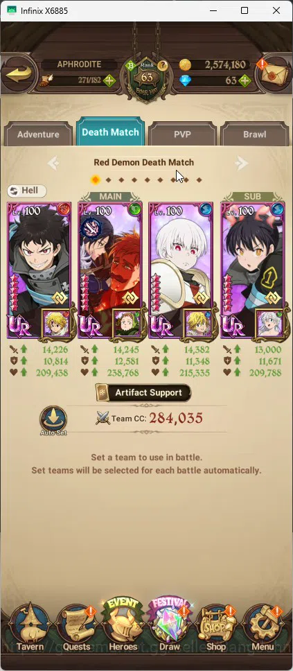 The Seven Deadly Sins: Grand Cross Accounts Whale Global | 3.2M CC |1 LR | Salos, Merlin Esca, Chaos Arthur ,Mael|Full 8