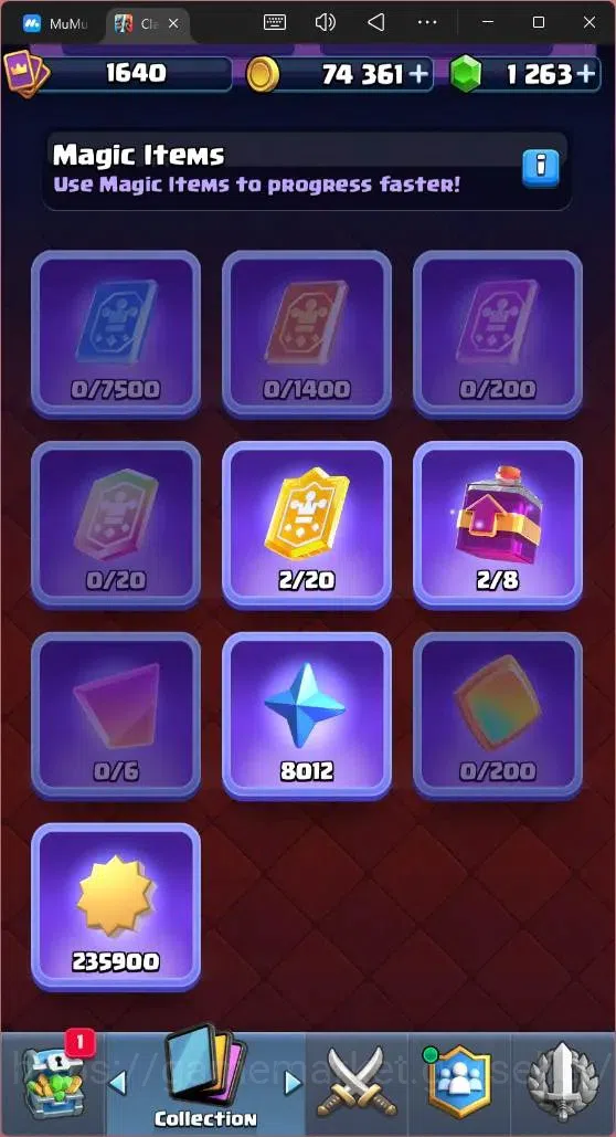 Clash Royale Accounts High-End Global |CL 1640|KTL 16|Trophy 12381|121 Cards|9 MAX|8 Champ|4 Hero|15 Evo|74K Gold|1263 15