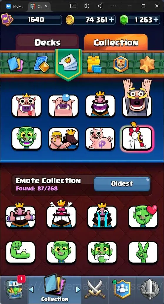 Clash Royale Accounts High-End Global |CL 1640|KTL 16|Trophy 12381|121 Cards|9 MAX|8 Champ|4 Hero|15 Evo|74K Gold|1263 16