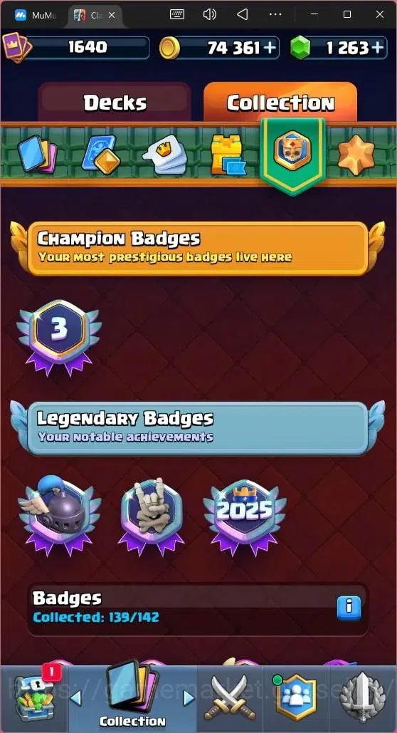 Clash Royale Accounts High-End Global |CL 1640|KTL 16|Trophy 12381|121 Cards|9 MAX|8 Champ|4 Hero|15 Evo|74K Gold|1263 19