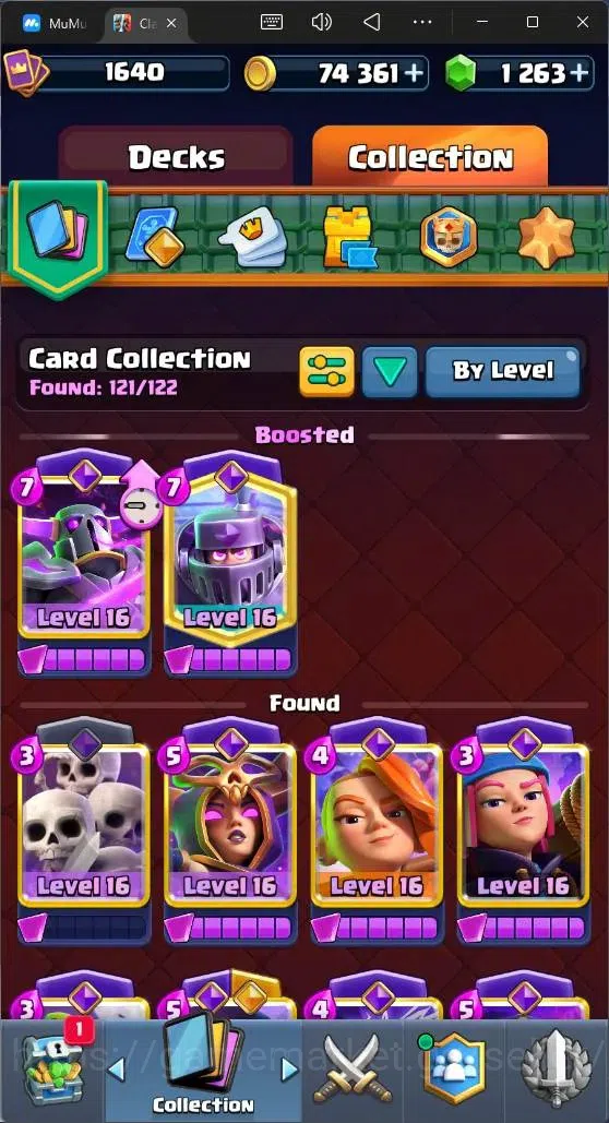 Clash Royale Accounts High-End Global |CL 1640|KTL 16|Trophy 12381|121 Cards|9 MAX|8 Champ|4 Hero|15 Evo|74K Gold|1263 7