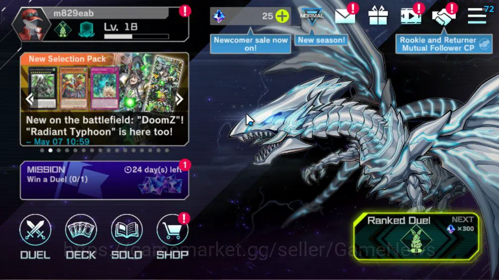 Yu-Gi-Oh! Master Duel Accounts Lv 18 | 20 Deck |VSK9, Dracotail, Yummy,Maliss, Fi image 1