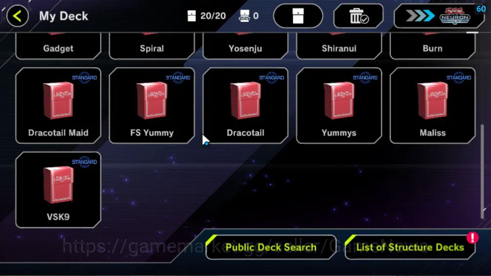 Yu-Gi-Oh! Master Duel Accounts Lv 18 | 20 Deck |VSK9, Dracotail, Yummy,Maliss, Fi image 3