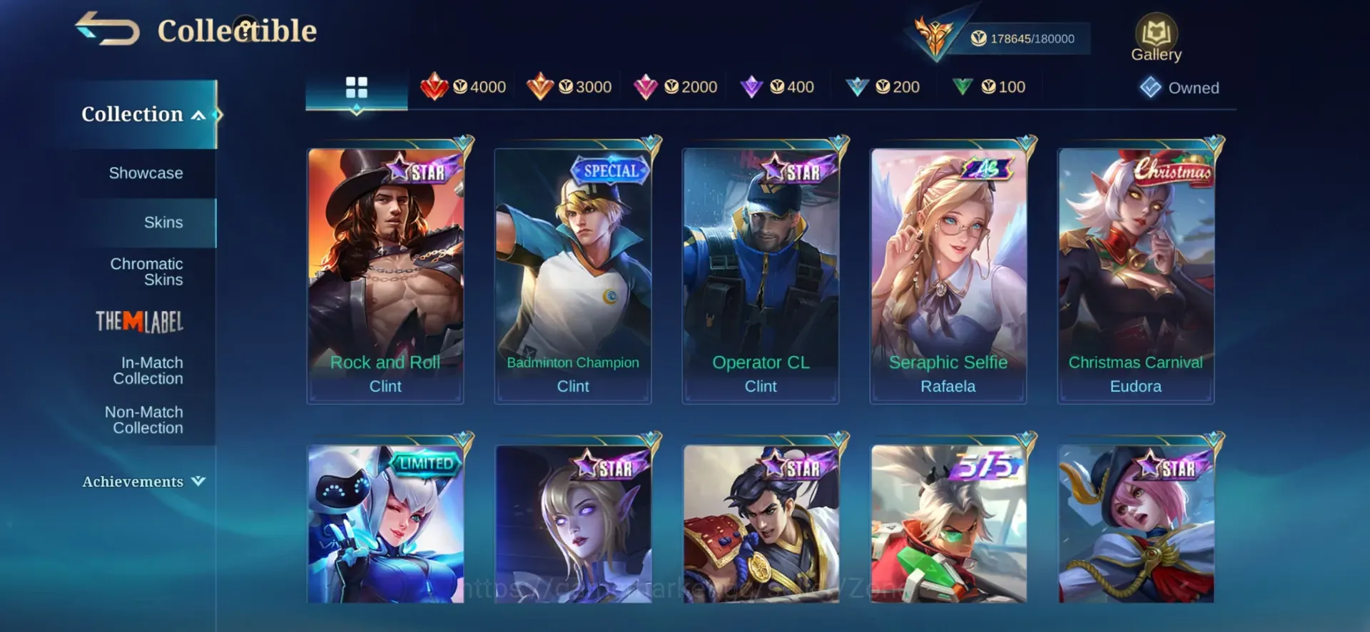 Mobile Legends: Bang Bang Accounts Collector |Hero 136|Skin 549|Legend Miya+Franco|8 Collector|Naruto Gaara+Sasuke|CHEK 1