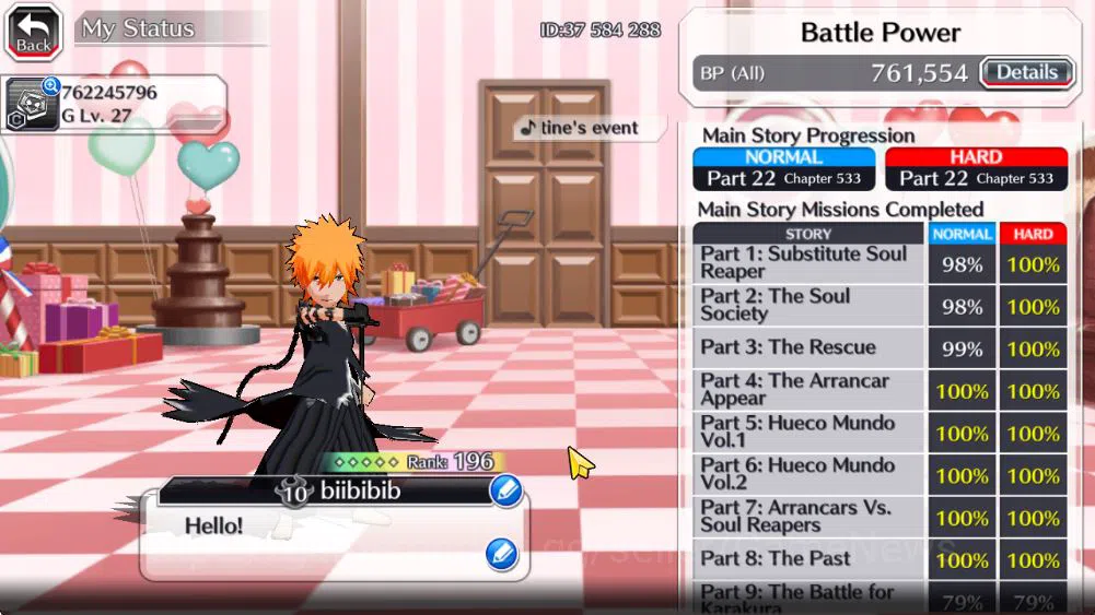 Bleach: Brave Souls Accounts Mid-Tier [GLOBAL]52K Orb|Valentine2026(Yachiru,Rukia),Ichigo 10th Anniv,Byakuya 4