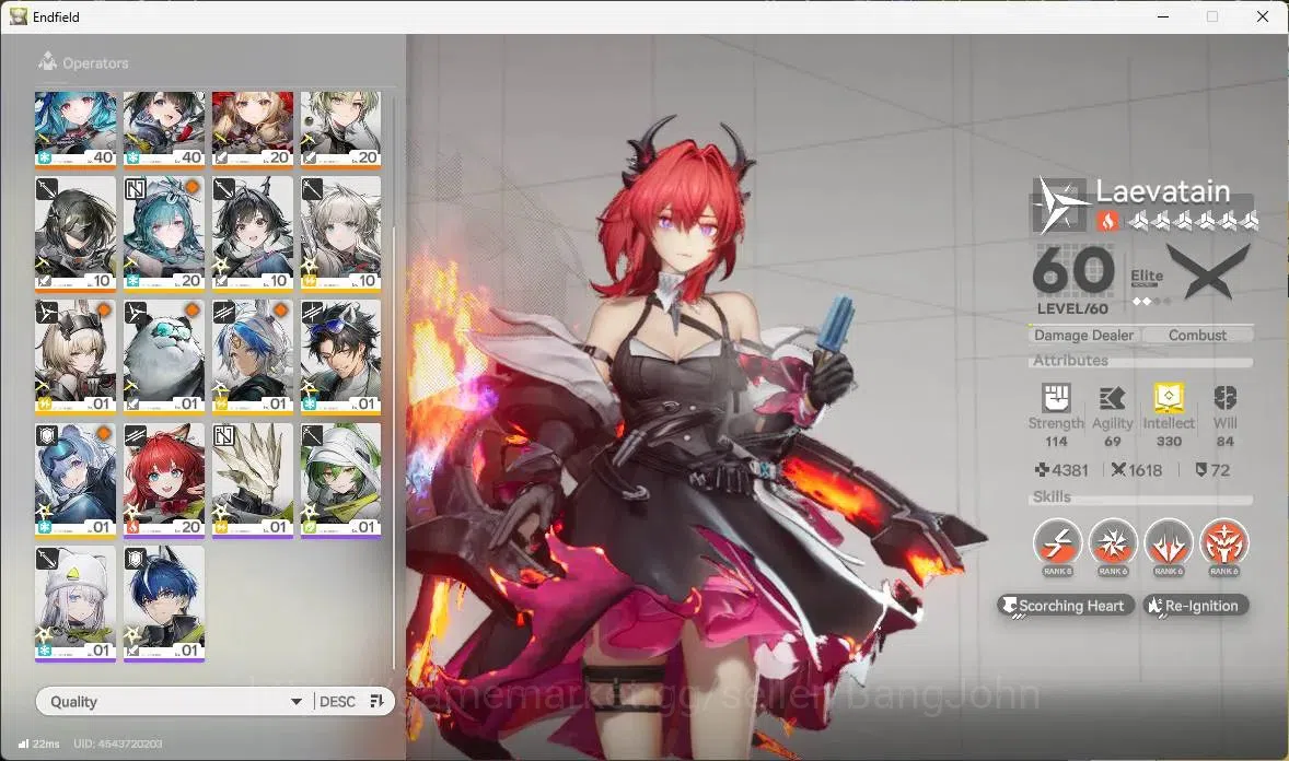 Arknights: Endfield Accounts Asia | Lv 47|4 Limit+3Sign|Laevatain,Gilberta,Tang image 4