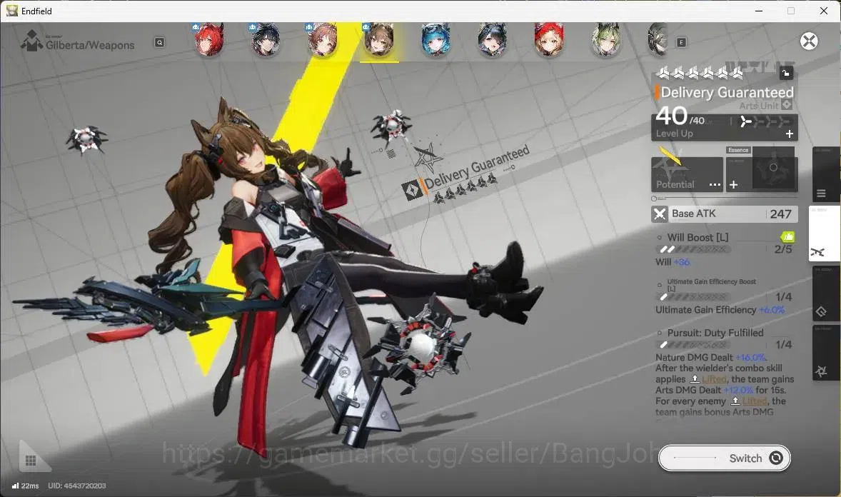 Arknights: Endfield Accounts Asia | Lv 47|4 Limit+3Sign|Laevatain,Gilberta,Tang image 6