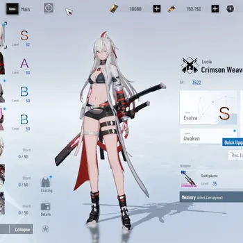 Punishing: Gray Raven Accounts Others EU |Lv 51| S Lucia Crimson Weave |10k BC +3k YC +5k BlueC|1 S Omniframe, 1 Wpn