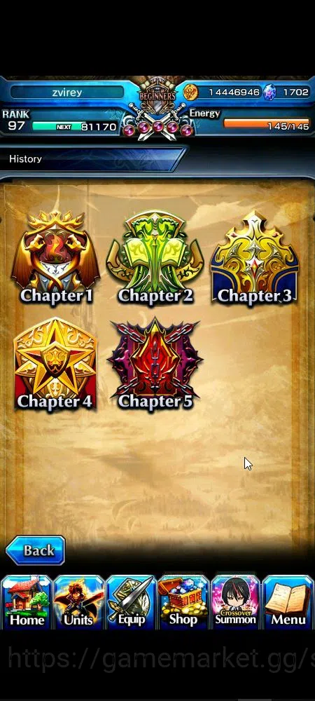 Grand Summoners Accounts Global|Rank 97|1,7k cc|9 Ascend+4 TW|[Roy,Okarun,E image 10
