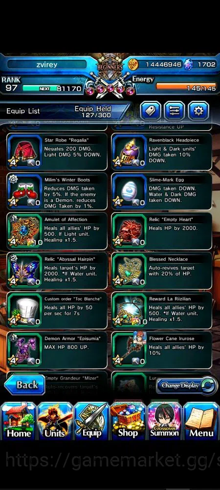 Grand Summoners Accounts Global|Rank 97|1,7k cc|9 Ascend+4 TW|[Roy,Okarun,E image 12
