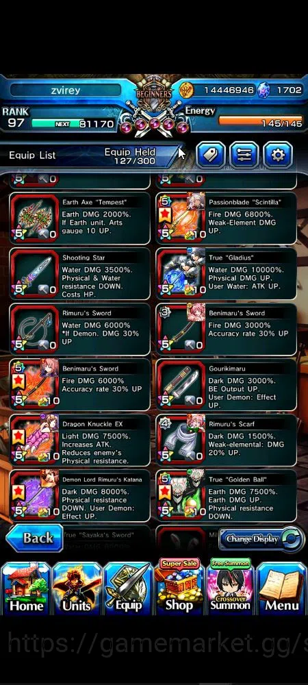 Grand Summoners Accounts Global|Rank 97|1,7k cc|9 Ascend+4 TW|[Roy,Okarun,E image 15
