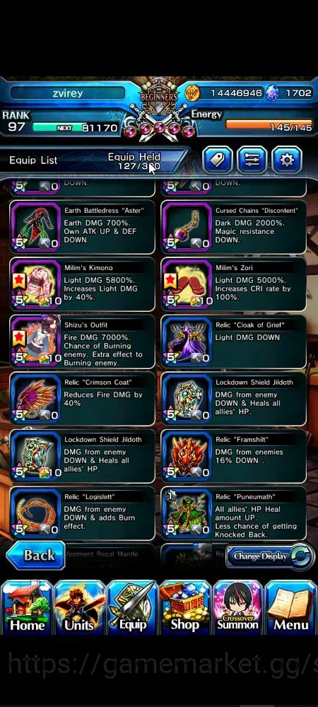 Grand Summoners Accounts Global|Rank 97|1,7k cc|9 Ascend+4 TW|[Roy,Okarun,E image 17